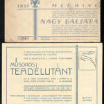 1936-1940 Táncesti, báli meghívók, 5 db