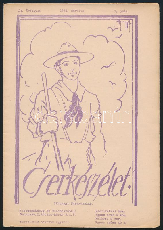 1917-1918 A Cserkészélet 4 db száma