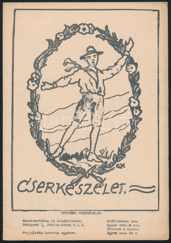1917-1918 A Cserkészélet 4 db száma - Image 2