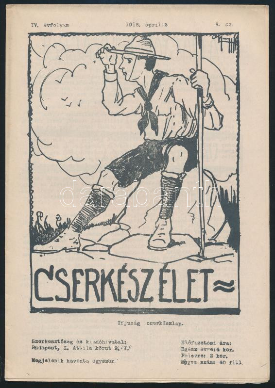 1917-1918 A Cserkészélet 4 db száma - Image 3