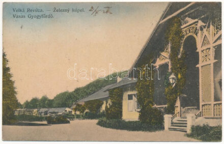 1920 Nagyrőce, Nagy-Rőcze, Gross-Rauschenbach, Velká Revúca; Zelezny kúpel / Vasas gyógyfürdő. Desider Fehér kiadása / spa, bath (EB)