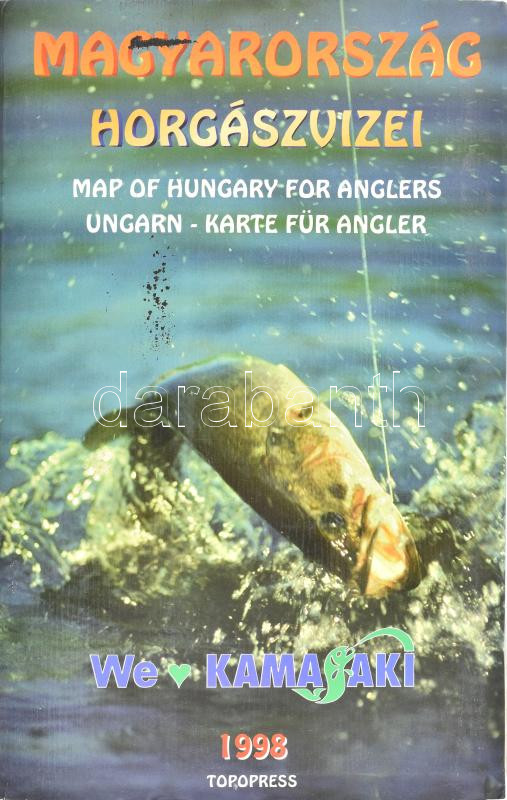 1998 Magyarország Horgászati térképe 95x65 cm Kísérő füzettel - Image 2