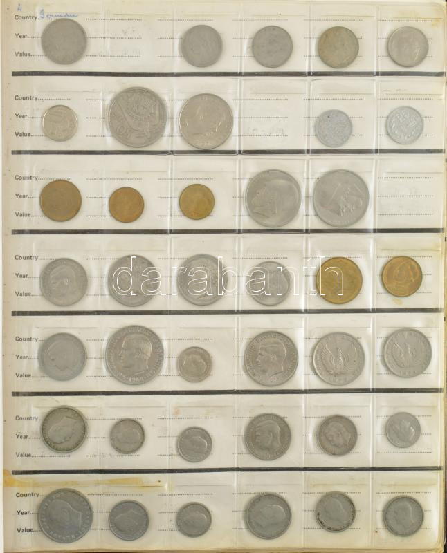 312db-os vegyes külföldi érmetétel berakóban T:vegyes 312pcs foreign coin lot in binder C:mixed - Image 3