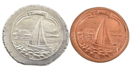 ifj. Szlávics László (1959-) 'Álmom - A tenger' (2x) fém emlékérem (40-45 mm) T:1-