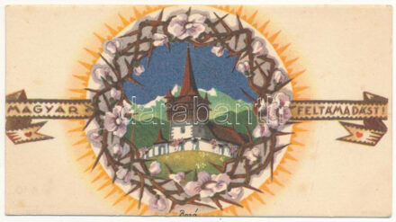 Magyar Feltámadást! Kis alakú üdvözlőkártya / Hungarian irredenta greeting mini card s: Bozó (12 x 6,6 cm)