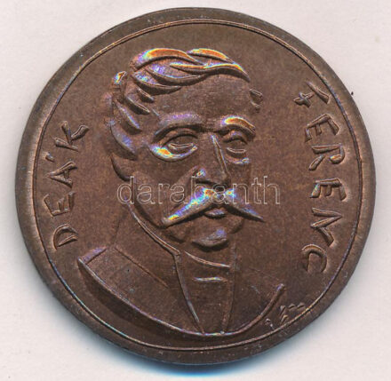 ifj. Szlávics László (1959-) 'Deák Ferenc / Emlékül a magyar honvédségtől' kétoldalas Cu emlékérem (38mm) T:1-