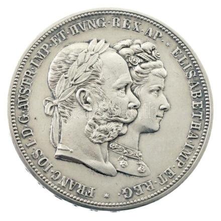 Ausztria 1879. 2G Ag 'I. Ferenc József és Erzsébet királynő / Ezüstlakodalom' Bécs T:1- kis karcok Austria 1879. 2 Gulden Ag 'Franz Joseph and Elisabeth / Silver Jubilee' Vienna C:AU small scratches Krause X#M5