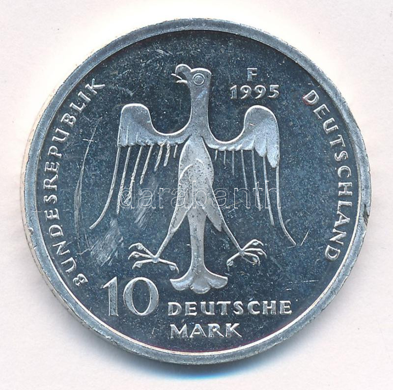 Németország 1995F 10M Ag 'III. Henrik szász herceg' T:2 kis ph. Germany 1995F 10 Mark Ag 'Henry the Lion' C:XF small edge error Krause KM# 186 - Image 2