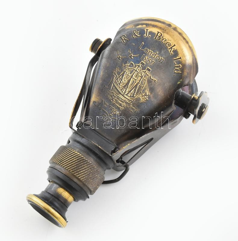 RJ Beck Ltd. Jelzéssel, londoni egyszemes távcső, kopásnyomokkal, h: 11 cm - Image 2