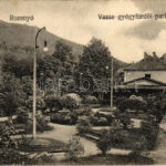 1919 Rozsnyó, Roznava; Vasas gyógyfürdő, park részlet / spa, bathhouse, park + '2. setnina 2. ceskoslov. pluku' (EK)
