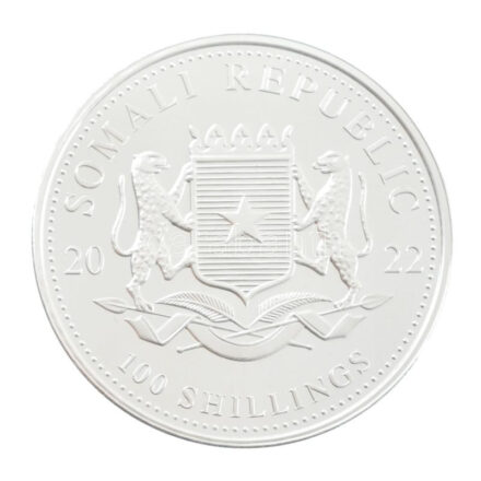Szomália 2022. 100Sh Ag 'Afrikai vadvilág' kapszulában T: PP Somali Republic 2022. 100 Shillings Ag in capsule 'African Wildlife' C:PP