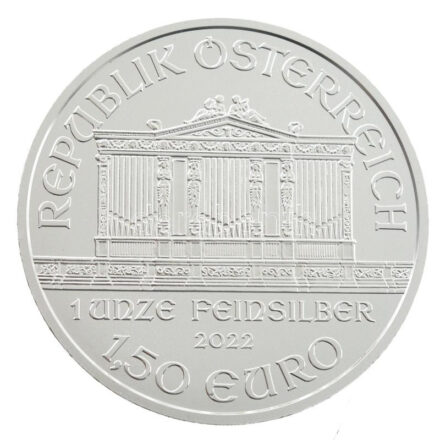Ausztria 2022. 1,5E Ag 'Bécsi Filharmonikusok' kapszulában T:BU Austria 2022. 1,5 Euro Ag 'Wiener Philharmoniker' in capsule C:BU Krause KM# 3159