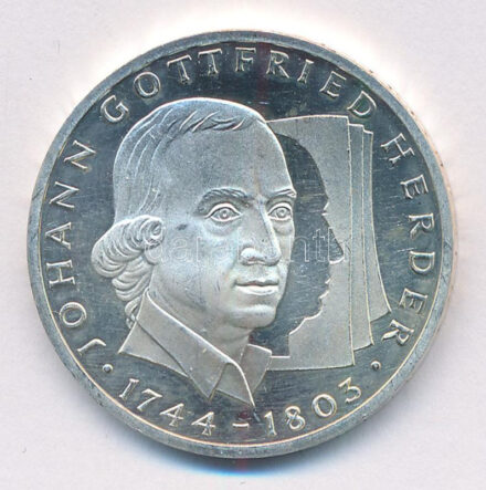 Németország 1994G 10M Ag 'Johann Gottfried Herder' T:1- patina Germany 1994G 10 Mark 'Johann Gottfried Herder' C:AU patina Krause KM#184