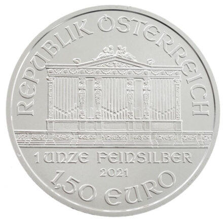 Ausztria 2021. 1,5E Ag 'Bécsi Filharmonikusok' kapszulában T:BU Austria 2021. 1,5 Euro Ag 'Wiener Philharmoniker' in capsule C:BU Krause KM# 3159