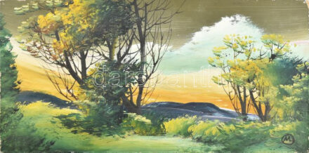 Marosán László (1955-): Szeptember. Olaj, farost, jelzett, hátoldalán autográf felirattal. 20x40 cm