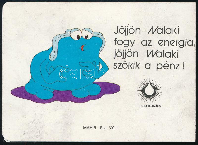 1987 Energiatanács Walaki kártyanaptár - Image 2