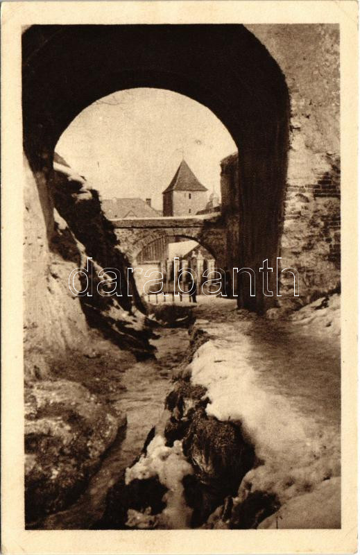 Brassó, Kronstadt, Brasov; Árokmente télen / Graft in winter