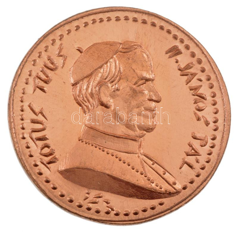 ifj. Szlávics László (1959-) 1991. 'Totus tuus - II. János Pál / A pápa magyarországi látogatása emlékére - 1991' ezüstözött bronz emlékérem (51mm) T:1