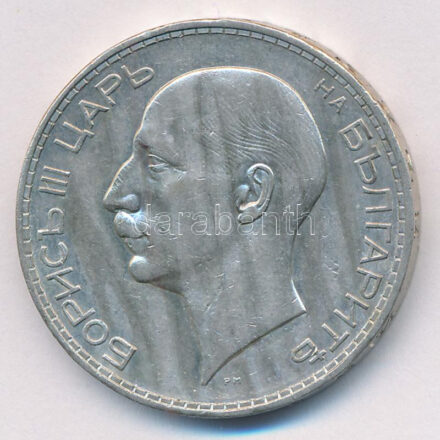 Bulgária 1937. 100L Ag 'III. Borisz' T:2 patina, ph. Bulgaria 1937. 100 Leva Ag 'Boris III' C:XF patina, edge error Krause KM#45