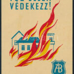 1954 ÁB Állami Biztosító reklámos fém kártyanaptár
