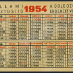 1954 ÁB Állami Biztosító reklámos fém kártyanaptár - Image 2