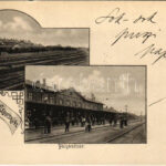 1903 Szabadka, Subotica; Pályaudvar, vasútállomás. Heumann Mór kiadása / railway station. Art Nouveau (EK)