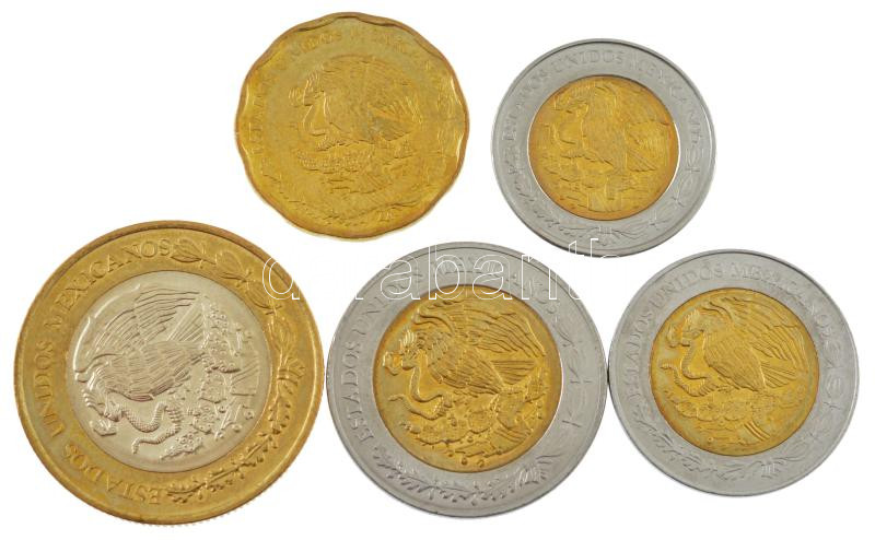 Mexikó 2006-2013. 50c-10P (5xklf) T:1-2 Mexico 2006-2013. 50 Centavos - 10 Pesos (5xdiff) C:UNC-XF - Image 2