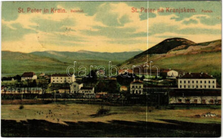 1909 Pivka, St. Petra na Krasu, San Pietro del Carso, St. Peter in Krain; Bahnhof / Postaja / railway station, train