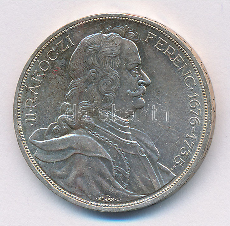 1935. 2P Ag 'Rákóczi' T:1- kis patina Adamo P7.2