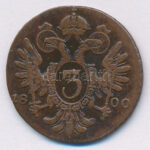 1800G 3kr Cu 'I. Ferenc' T:2,2- Huszár: 2025., Unger III.: 1401.d - Image 2