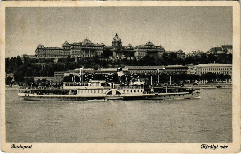 1939 Budapest I. Királyi vár, 'SZENT GELLÉRT' gőzös