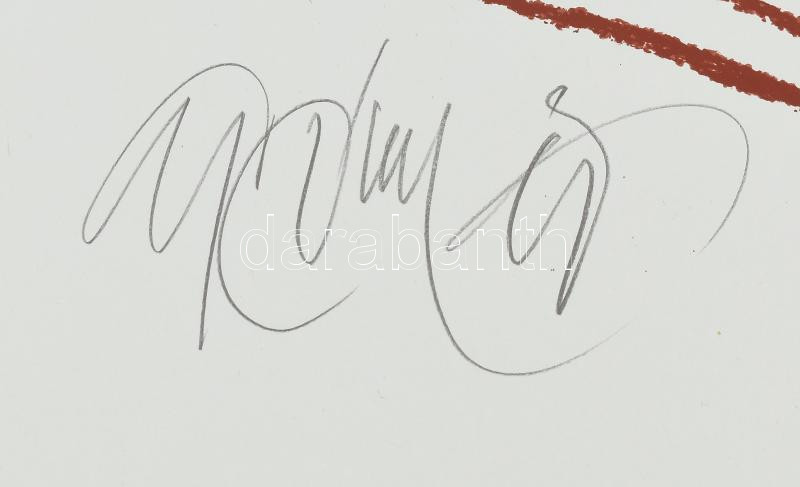 Gyémánt László (1935-): Női akt. Szitanyomat, papír, jelzett, művészpéldány E.A./Ex. jelzéssel. Lapméret: 49x65 cm / Screenprint on paper, signed, artist's proof. - Image 4