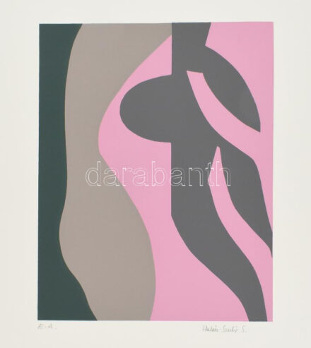 Halász Szabó Sándor (1920-1997): Hommage á Matisse. Szitanyomat, papír, jelzett, művészpéldány E.A. jelzéssel, 29x22 cm / screenprint on paper, signed, artist's proof
