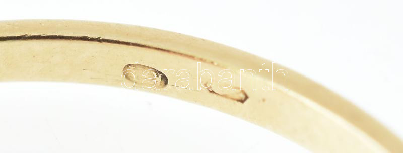Arany (Au) 14K áttört szalagos gyűrű, jelzett, méret: 58, nettó: 1,6 g - Image 4