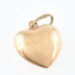 Arany (Au) 14K szív függő, jelzett, 1,7×1,2 cm, nettó: 0,8 g