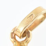 Arany (Au) 14K virág függő, jelzett, 2,2×1,2 cm, nettó: 1,5 g - Image 2