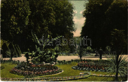 1908 Pozsony, Pressburg, Bratislava; Ligeti díszkert. Verlag Kaufmann's 'Bediene dich allein' / Aupark / park (Rb)