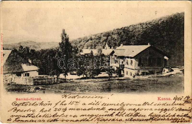 1901 Kassa, Kosice; Bankó-fürdő. László Béla kiadása / spa, bath in Bankov (EK)