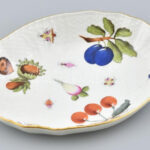 Herendi BFR (BOUQUET de FRUITS) gyümölcs mintás kínáló, jelzett, hibátlan. 22,5x17,5cm