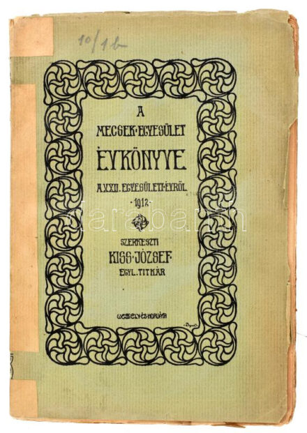 A Mecsek Egyesület évkönyve a XXII. egyesületi évről (1912). Szerk.: Kiss József. Pécs, 1913, Wessely és Horváth-ny., (4)+190+(18) p. Oldalszámozáson kívül fekete-fehér képtáblákkal, korabeli hirdetésekkel. Kiadói papírkötés,