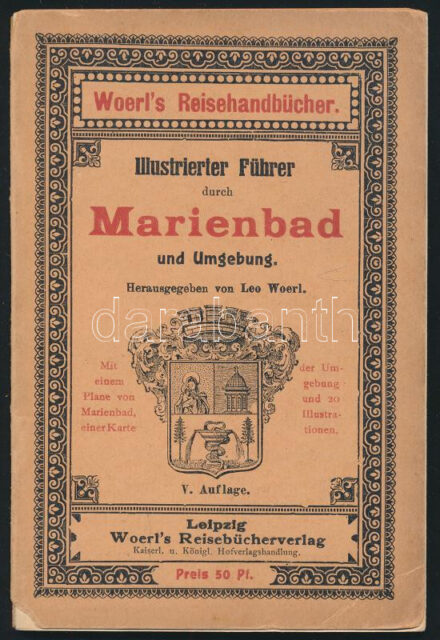 Woerl, Leo: Illustrierter Führer durch Marienbad und Umgebung. Woerl's Reisehandbücher. Leipzig, é.n. (cca 1910), Woerl's Reisebücherverlag. Szövegközi és egészoldalas, fekete-fehér képekkel, térképpel, korabeli hirdetésekkel. Német