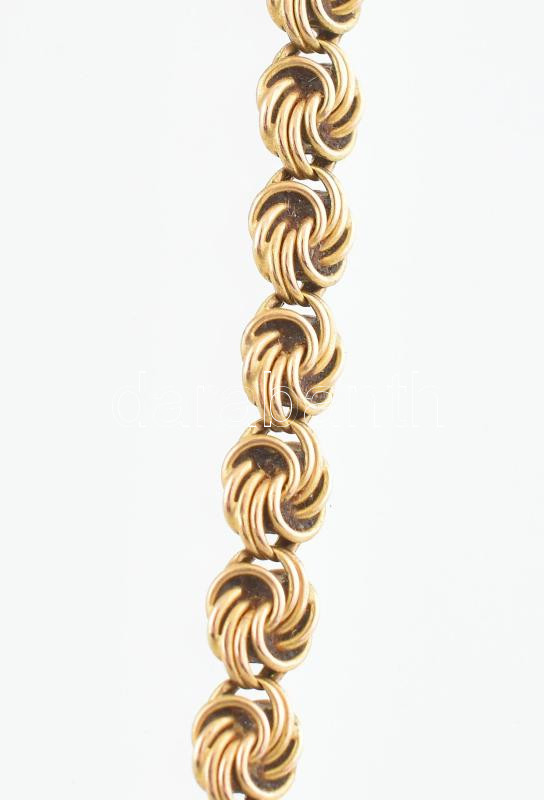 Arany (Au) 14K rózsaszemes nyaklánc, jelzett, h: 49 cm, nettó: 7,8 g - Image 2