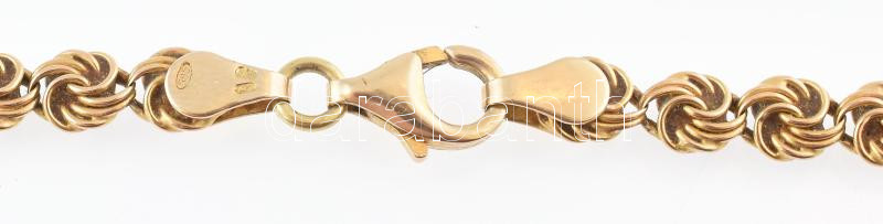 Arany (Au) 14K rózsaszemes nyaklánc, jelzett, h: 49 cm, nettó: 7,8 g - Image 3