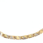 Arany (Au) 14K szögletes lapos karkötő, jelzett, h: 19 cm, nettó: 6,1 g
