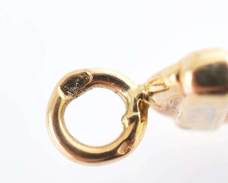 Arany (Au) 14K szögletes lapos karkötő, jelzett, h: 19 cm, nettó: 6,1 g - Image 3