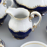 Zsolnay Pompadour mintás porcelán teás készlet, kézzel festett, jelzett, hibátlan. - Image 2