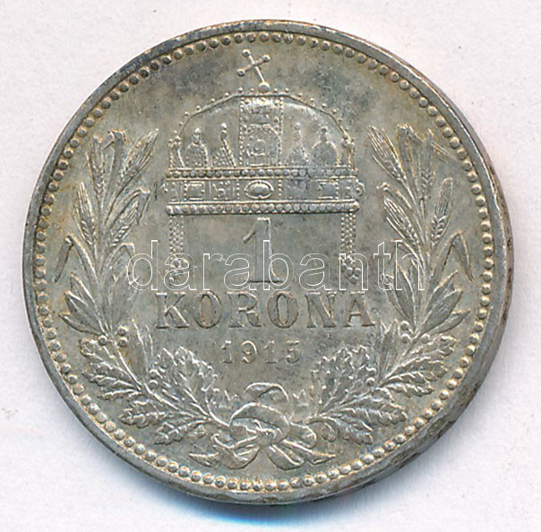 1915KB 1K Ag 'Ferenc József' T:1- patina Adamo K5.1 - Image 2