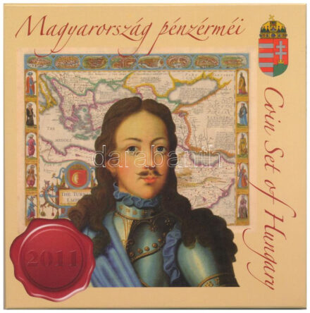 2011. 5Ft-200Ft (6xklf) forgalmi sor dísztokban, valamint 2011. 'Mikes Kelemen' ezüstözött Cu-Ni-Zn emlékérem, 'Magyarország pénzérméi' sorozat T:PP ragasztó teljesen elengedett Adamo FO45.4