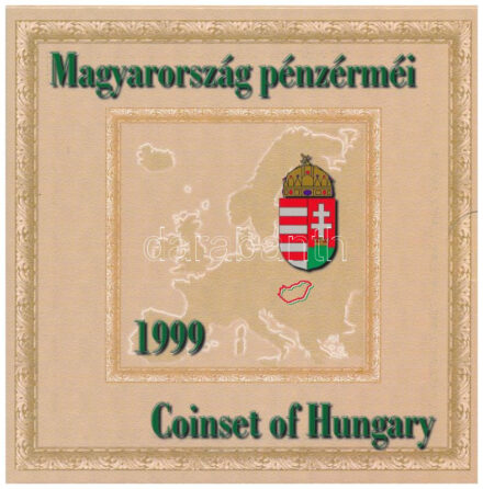 1999. 50f-100Ft (8xklf) '75 éves a Magyar Nemzet iBank' forgalmi sor dísztokban, belső tok ragasztása minimálisan elengedett. T:PP Adamo FO32.1