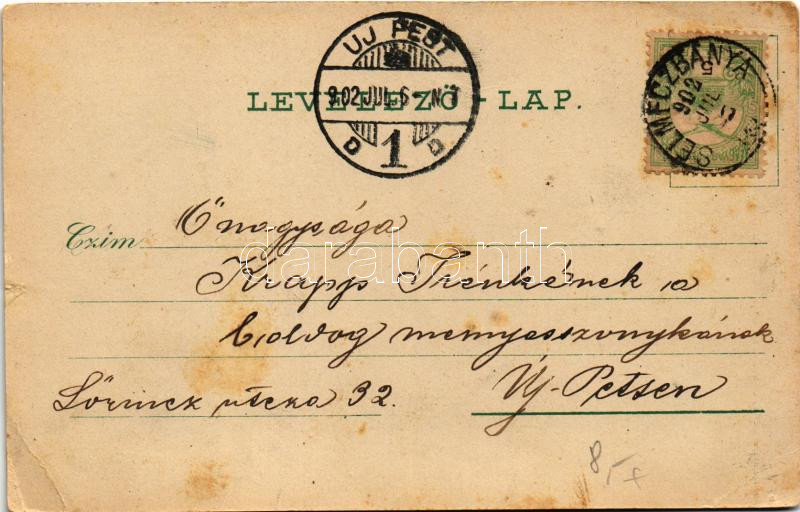 1902 Selmecbánya, Schemnitz, Banská Stiavnica; Kálvária. Makónyi Pál kiadása / calvary (szakadás / tear) - Image 2
